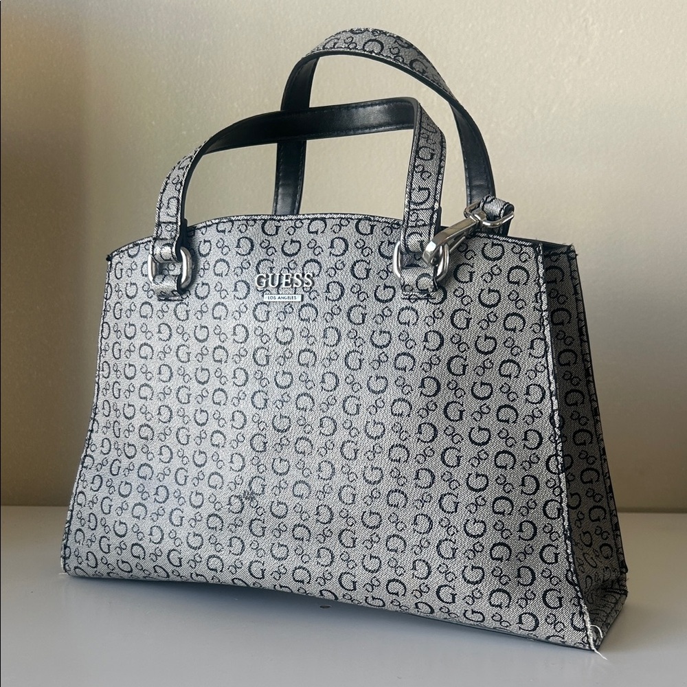 GUESS Monogram Black and White Tote
